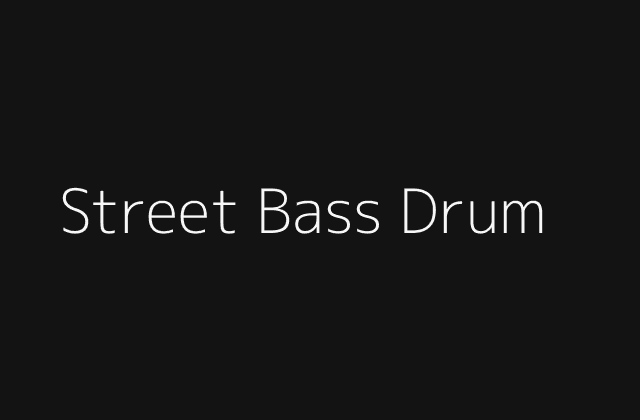 Streetline Bass Drum